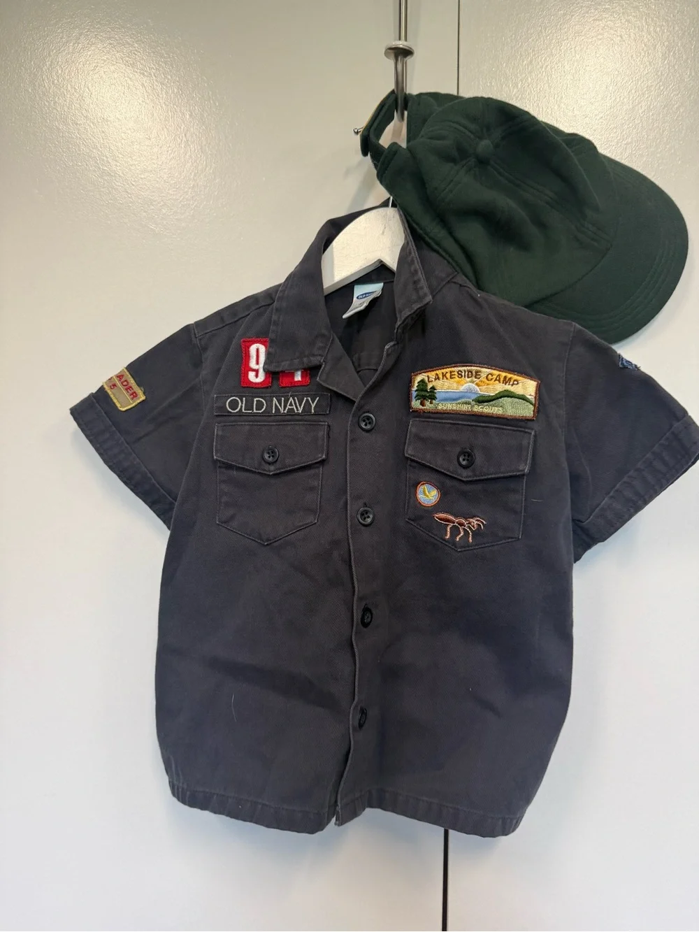 Vintage Old Navy Boys scout Shirt and matching hat
